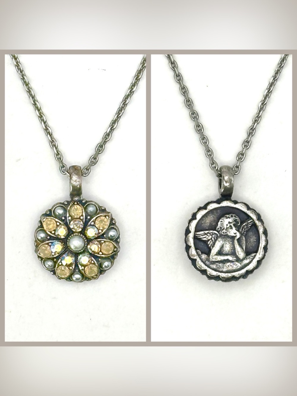 Mariana Guardian Angel Swarovski Crystal Reversible Necklace